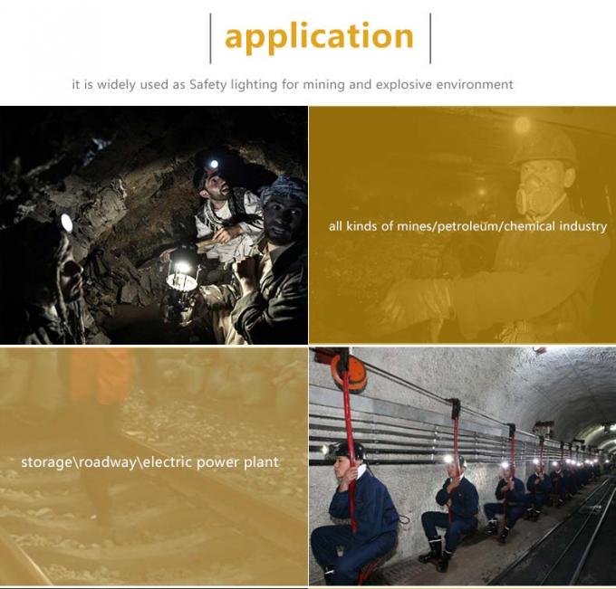 Lâmpada de minério de carvão certificada ATEX 7.8Ah Lithium Ion Rechargeable Headlamp com proteção IP68 5