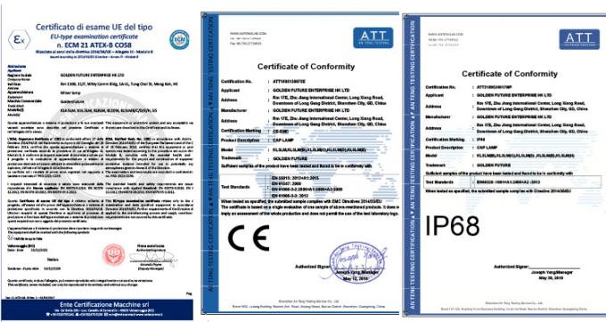 Lâmpada de minério de carvão certificada ATEX 7.8Ah Lithium Ion Rechargeable Headlamp com proteção IP68 6