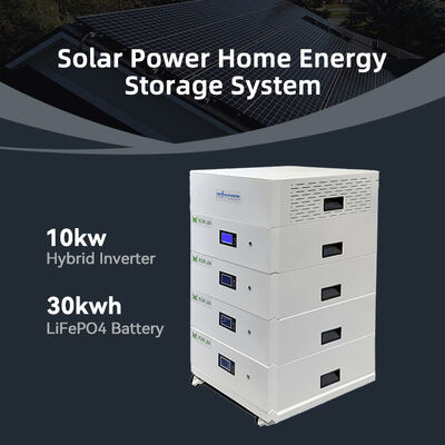 Modular Design Home Solar Energy Storage Systems Modelo SPS001 30kwh 8000 Vida do Ciclo com AC220 10kw Solar Inverter