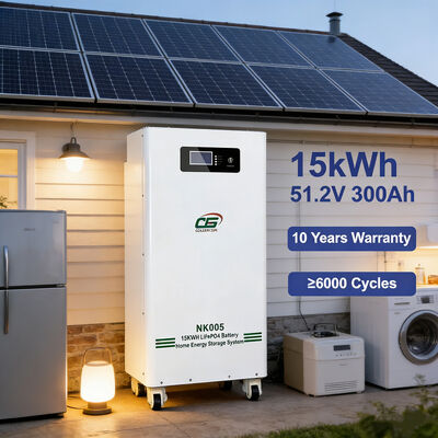 NK005 48V 51.2V 15kWh 300Ah Lifepo4 Bateria Pack Baterias de lítio Energia solar Sistema de armazenamento de energia doméstica Bateria com BMS