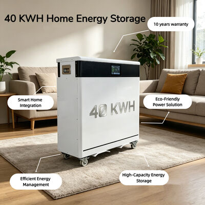 51,2 800Ah 15kwh 20kwh 30kwh 40kwh Classifique uma bateria de armazenamento de energia doméstica de células LiFePO4 BMS inteligente integrado com mais de 6000 ciclos profundos