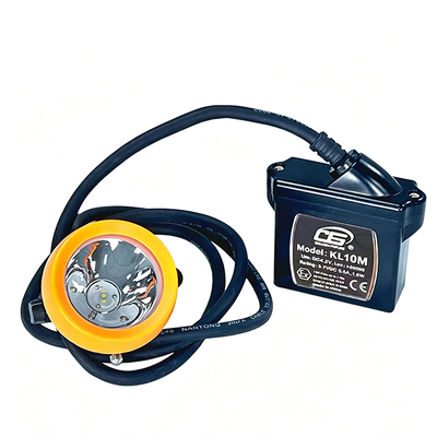 Bateria de íon-lítio 10Ah 25000Lux saída IP68 à prova d'água luz de mineração lâmpada principal lâmpada subterrânea