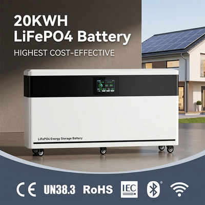 Banco de baterias modular 51.2V 200A com células BYD Blade LiFePO4 e 8000+ ciclos para armazenamento de energia doméstica