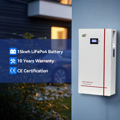 BG03 51.2V 100A 200Ah 10kWh Bateria LiFePO4 montada na parede com sistema de armazenamento de energia doméstica BMS