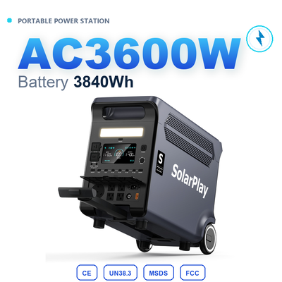 Gerador Solar LiFePO4 Atacado 3840Wh 3600W Carregamento Rápido MPPT Fora da Rede Suprimento de Energia para Acampamento ao Ar Livre Estoque nos EUA